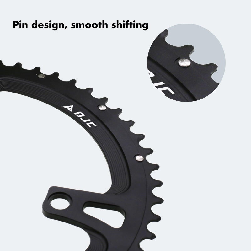 DJC Components DJC Road Bike Chainring 110BCD 4 Arms Round 2X Chainring Double 52t 36t for Shimano 4700 5800 6800 9000 R7000 R8000 R9100 (Round 50-34T) - Image 5